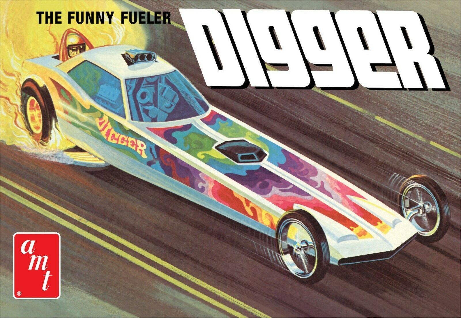 1:25 AMT THE FUNNY FUELER DIGGER DRAGSTER Drag Car Plastic Model