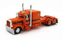 
              2023 DCP 1:64 *ORANGE & BLACK* Peterbilt 389 63" Flattop w/WILSON GRAIN TRAILER
            