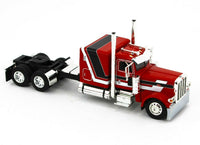 
              2021 DCP 1:64 RED & BLACK Peterbilt 389 SEMI w/MILLER AUTO TRANSPORT CAR HAULER
            