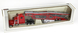 1:64 SpecCast RED Miller Industries FREIGHTLINER XL Semi w/AUTO CAR CARRIER NIB