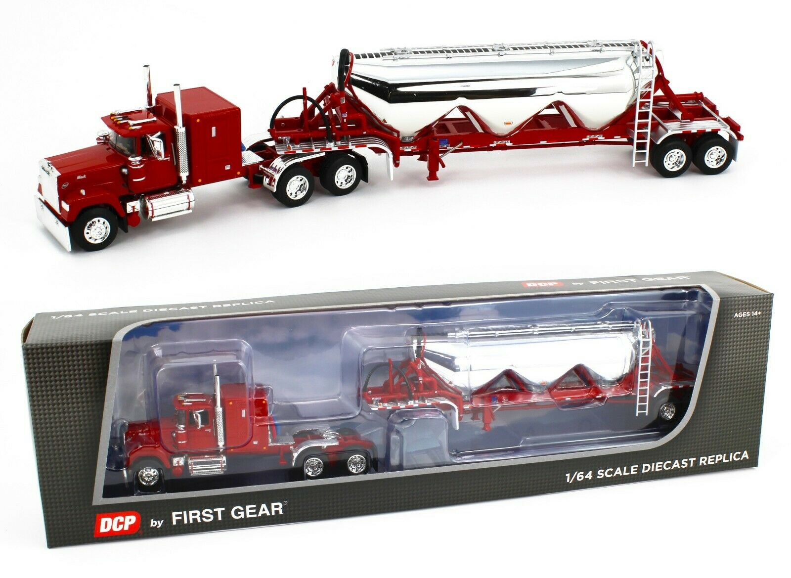 2021 DCP 1:64 RED MACK SUPER-LINER Semi w/HEIL 3-Drop 2021 DCP 1:64 RED MACK SUPER-LINER Semi w/HEIL 3-Drop