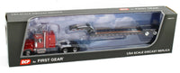 
              2021 DCP 1:64 RED & BLACK MACK SUPER-LINER Semi w/TALBERT Tri-Axle LOWBOY NIB
            