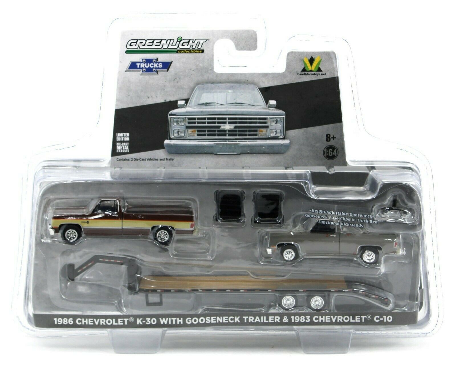 Chevrolet K20 Scottsdale 1982 Black Bandit série 26 1:64 Greenlight