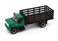 
              NEW 2021 1:64 DCP *GREEN & BLACK* Chevrolet C65 Tandem-Axle STAKEBED TRUCK NIB
            