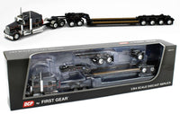 
              2023 DCP 1:64 *GUNMETAL & BLACK* Kenworth W900L Aero Flattop w/LOWBOY & JEEP NIB
            