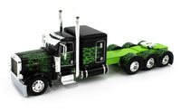 
              2022 DCP 1:64 *BLACK & LIME GREEN* Peterbilt 389 Tri-Axle w/Magnitude Lowboy NIB
            