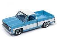 
              2019 AUTO WORLD 1:64 *PREMIUM* SET OF 4 = 1973 Chevy Cheyenne Pickup Truck *NIP*
            