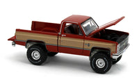 
              2022 AUTO WORLD 1:64 *B&B EX* Red & Gold 1973 Chevy Cheyenne K10 Fleetside NIP
            