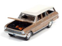 
              2021 AUTO WORLD 1:64 *PREMIUM 2A* Saddle Tan 1963 Chevy Nova II 400 WAGON NIP!
            