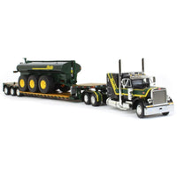 
              1:64 DCP *HUSKY* Black & Green PETERBILT 379 Semi & Lowboy w/27500L Spreader NIB
            