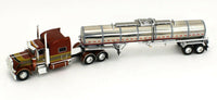 
              DCP 1:64 *BRONZE* PETERBILT 389 Sleeper & Chrome Brenner Chemical Trailer NIB
            