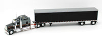 
              1:64 DCP *Gun Metal & Black* KENWORTH W900 & 53' Split Axle Dry Good Trailer NIB
            