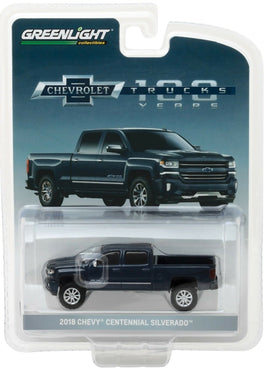1:64 GreenLight *HOBBY EXCLUSIVE* Chevrolet CENTENNIAL 2018 Silverado Pickup NIP