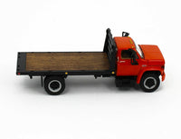 
              NEW 2021 1:64 DCP *ORANGE & BLACK* GMC 6500 Tandem-Axle FLATBED TRUCK NIB
            