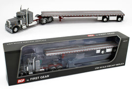 2023 DCP 1:64 *SILVER* Peterbilt 359 36" Flattop w/Wilson Spread-Axle Flatbed