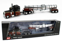 
              2023 DCP 1:64 *BLACK & ORANG* Peterbilt 379 63" Midroof w/CHROME Polar Tanker
            