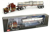 
              DCP 1:64 *BRONZE* PETERBILT 389 Sleeper & Chrome Brenner Chemical Trailer NIB
            