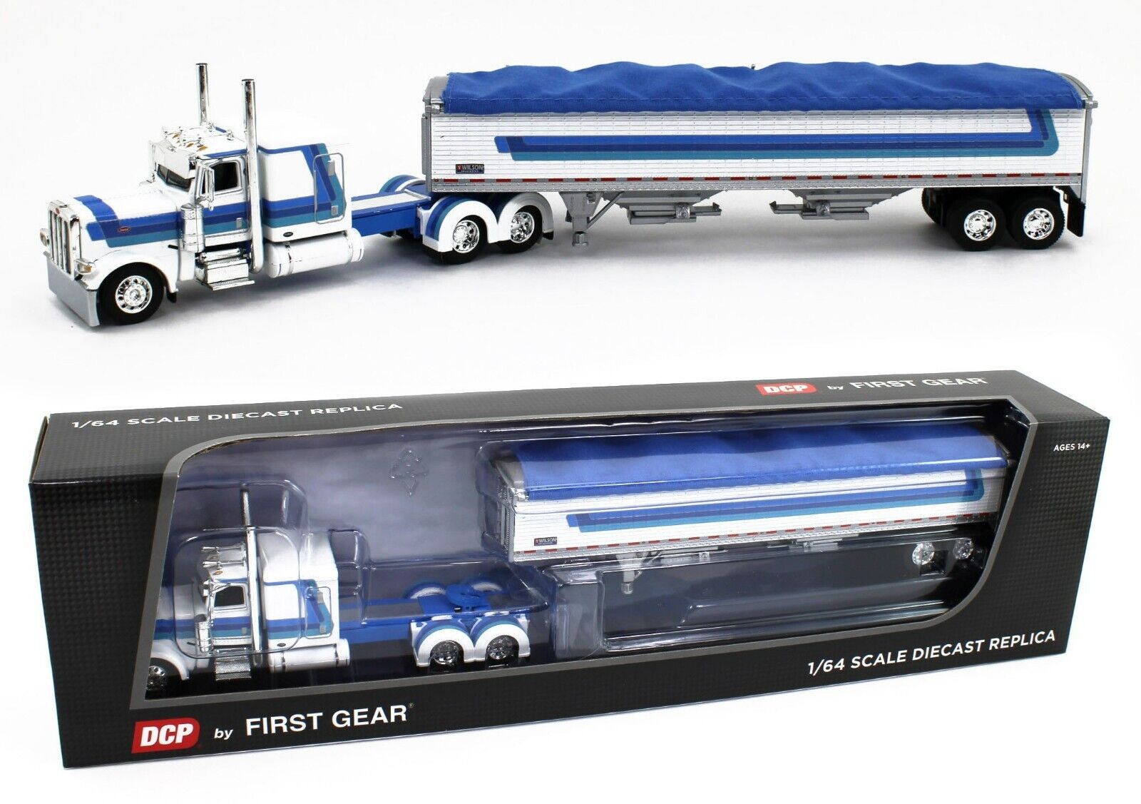 2023 DCP 1:64 *WHITE & BLUE* Peterbilt 389 63