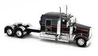 
              2023 DCP 1:64 *GUNMETAL & BLACK* Kenworth W900L Aero Flattop w/LOWBOY & JEEP NIB
            