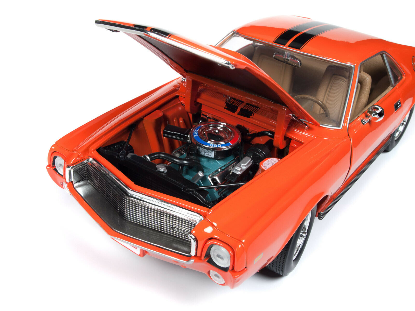 2019 1:18 AUTO WORLD AMERICAN MUSCLE *ORANGE* 1969 AMC AMX NIB