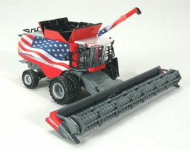 SpecCast 1:64 MASSEY FERGUSON 9565 *AMERICAN FLAG* Combine w/Draper NIB