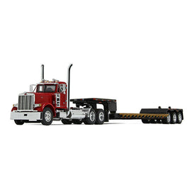 2019 First Gear DCP 1:64 *RED* Peterbilt 379 Day Cab Semi w/RENEGADE LOWBOY NIB