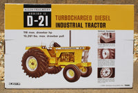 
              2023 ERTL 1:16 *ALLIS-CHALMERS* INDUSTRIAL YELLOW D-21 Tractor *PRESTIGE* NIB
            