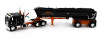 
              2023 DCP 1:64 *BLACK & ORANGE* Peterbilt 352 110" Sleeper & MAC Dump Trailer NIB
            