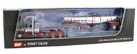 
              DCP 1:64 *SILVER & RED* PETERBILT 359 Chrome POLAR DEEP DROP TANK TRAILER NIB
            