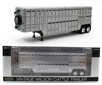 
              2023 TOP SHELF REPLICAS 1:64 *SILVER* Vintage Wilson Livestock Trailer *NIB*
            