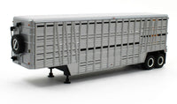 
              2023 TOP SHELF REPLICAS 1:64 *SILVER* Vintage Wilson Livestock Trailer BLACK RIM
            