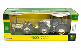 ERTL 1:32 JOHN DEERE *GOLD CHROME* 4020 & 7280R *THEN & NOW SET* NIB!