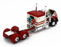 
              DCP 1:64 *CREAM & RED* Peterbilt 389 63" Flattop & 53' CHROME SIDE REEFER NIB!
            