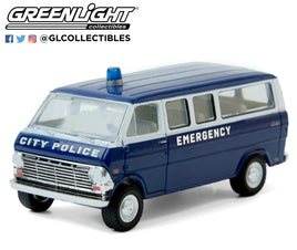 1:64 GreenLight *HOBBY EX* 1969 Ford Club Wagon Police Emergency Van NIP!