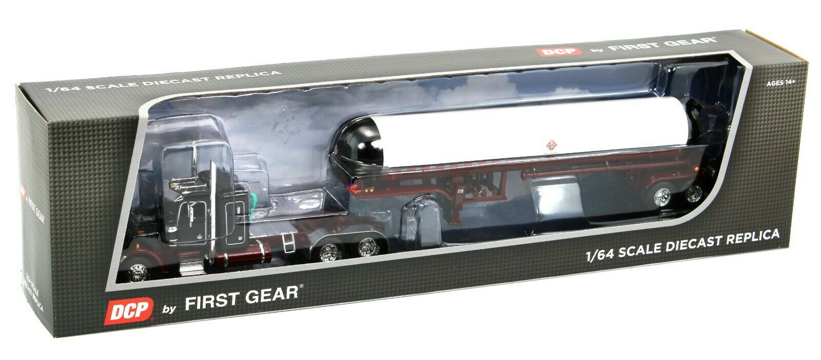 2022 DCP 1:64 BLACK & RED Peterbilt 359 w/Mississippi LPG Tanker