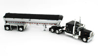 
              2021 DCP 1:64 BLACK Peterbilt 389 CHROME MAC Spread-Axle Half Round End Dump NIB
            