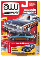 
              2019 AUTO WORLD 1:64 *PREMIUM 1B* POTOMAC BLUE 1976 Buick Estate Wagon *NIP*
            