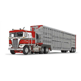 2024 NEW 1:64 DCP *KOPPES* Kenworth K100 COE Semi w/VINTAGE 45' Wilson Livestock