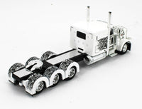 
              2022 DCP 1:64 *WHITE w/FLAMES* Peterbilt 389 Tri-Axle w/Magnitude Lowboy NIB
            