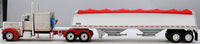 
              2022 DCP 1:64 *PEWTER & RED* Peterbilt 389 63" Flattop w/Wilson GRAIN TRAILER
            