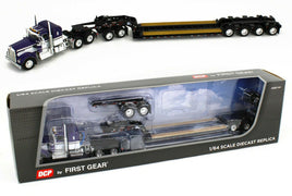 2021 DCP 1:64 *PURPLE* Kenworth W900A Fontaine Tri-Axle Magnitude Lowboy & Jeep