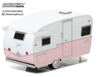 
              1:64 GreenLight HOBBY EXCLUSIVE PINK & WHITE Shasta Airflyte Camper HITCH & TOW
            