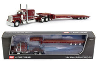 
              2023 DCP 1:64 *RED* Peterbilt 379 63" Flattop w/TALBERT 5553-TA Trailer NIB
            