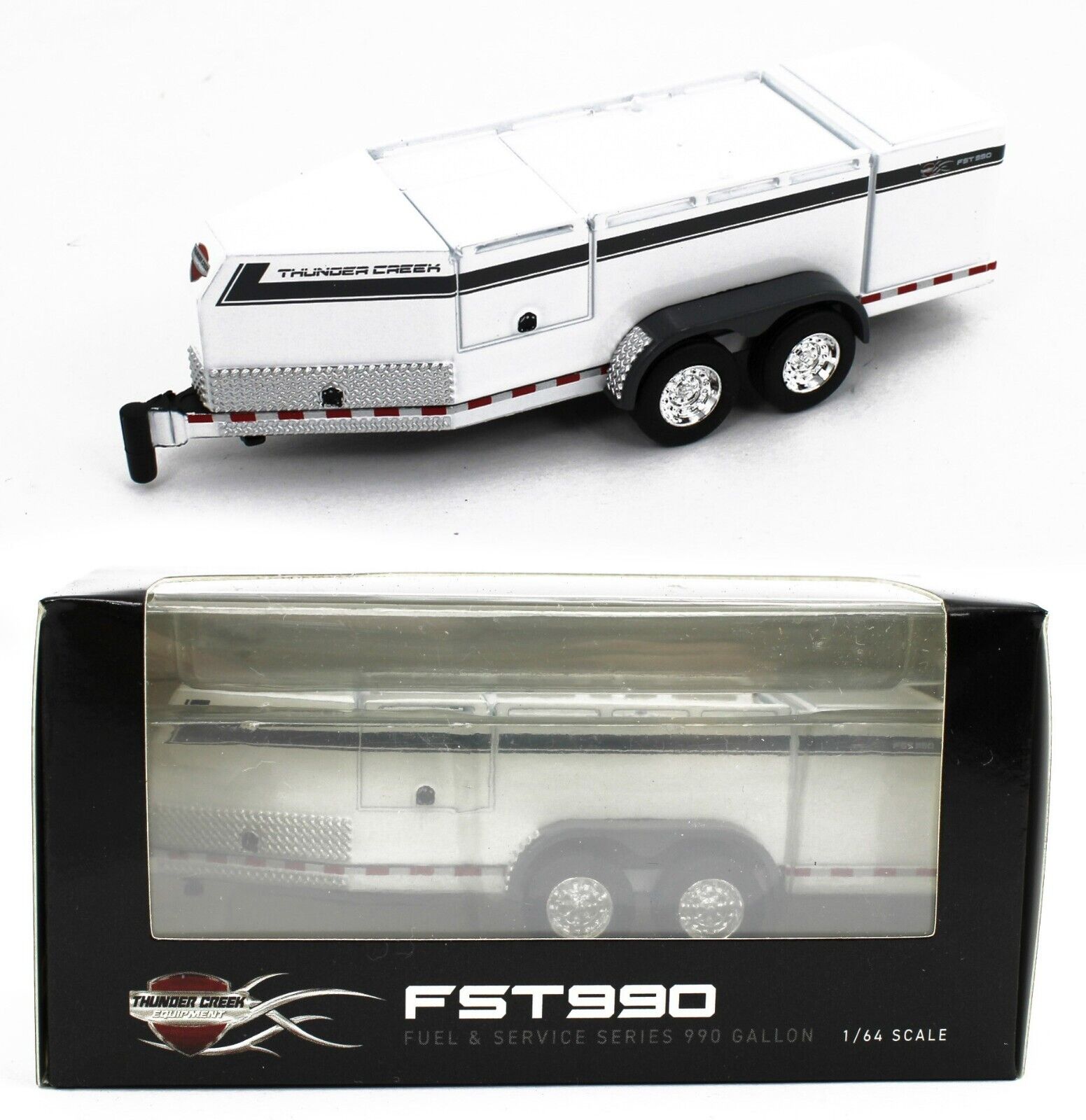 1:64 *WHITE* THUNDER CREEK FST990 Fuel Trailer *DIECAST REPLICA