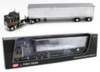 
              2023 DCP 1:64 *BLACK & SILVER* Kenworth K-100 COE w/53' CHROME Utility Trailer
            