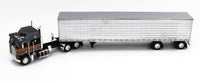 
              2023 DCP 1:64 *BLACK & SILVER* Kenworth K-100 COE w/53' CHROME Utility Trailer
            