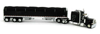 
              2022 DCP 1:64 *BLACK* Peterbilt 389 70" w/WILSON 50' Tri-Axle Grain Trailer NIB
            