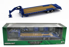 1:64 GreenLight *HITCH & TOW* BLUE *GOOSENECK* 5th Wheel FLATBED TRAILER *NIP*