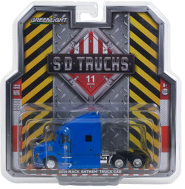 1:64 GreenLight *SD TRUCKS 11* BLUE 2019 Mack Anthem Semi Truck Cab *NIP*