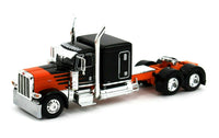 
              2022 DCP 1:64 *BLACK ORANGE* Peterbilt 389 Flattop w/Talbert 5553TA Trailer NIB!
            